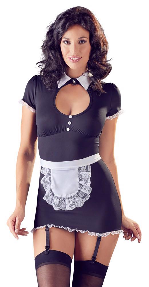 Cotelli Maid'S Dress - Strój pokojówki, Czarny Wariant/Rozmiar: L ▶️▶️ DYSKRETNIE ▶️ GWARANCJA ▶️ PRZESYŁKA 24h ▶️