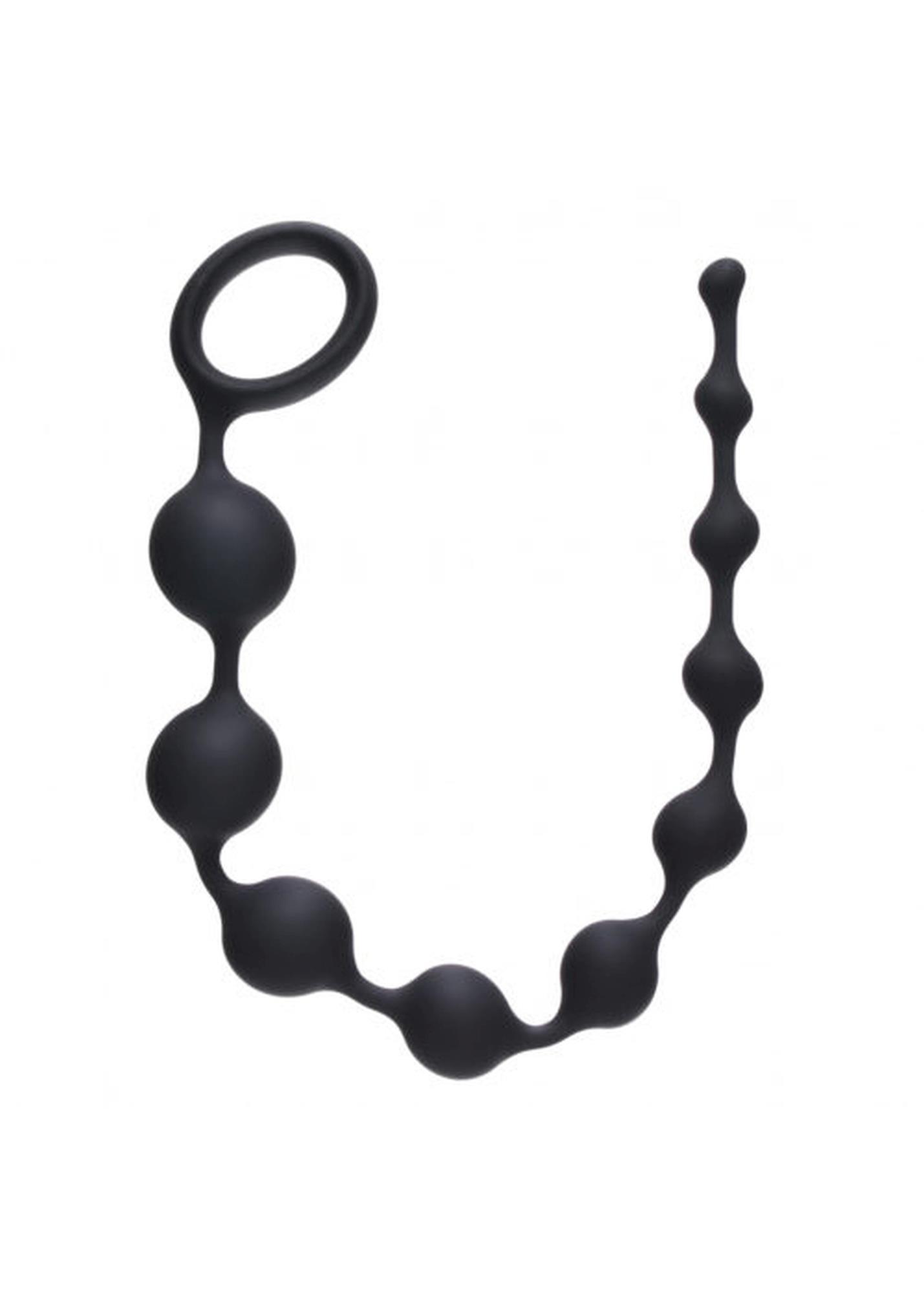 Lola Toys Anal Beads Long Pleasure Chain Black - Koraliki analne ⚫ DARMOWA DOSTAWA od 299zł ⚫ DYSKRETNA PRZESYŁKA 24H Z POLSKI ⚫