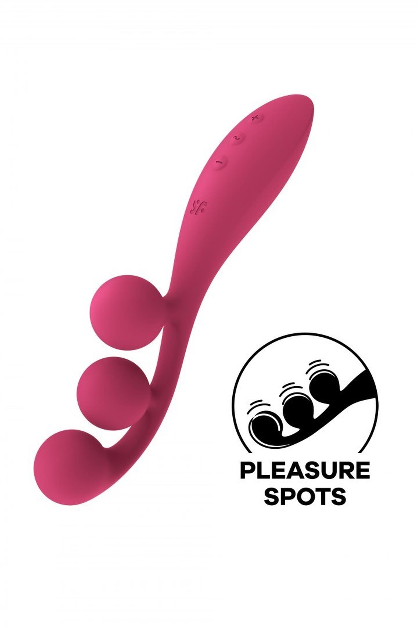 Satisfyer Tri Ball 1 Red - Wibrator do punktu G, Czerwony ▶️▶️ DYSKRETNIE ▶️ GWARANCJA ▶️ PRZESYŁKA 24h ▶️