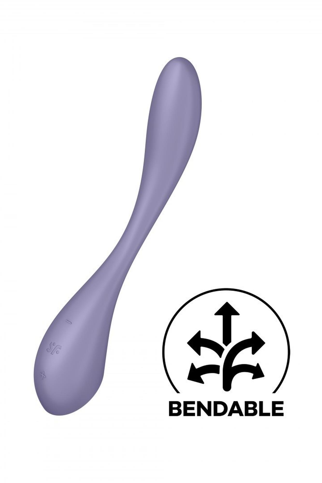 Satisfyer G Spot Flex 5+ Lilac - Wibrator do punktu G elastyczny, sterowany aplikacją, Fioletowy ▶️▶️ DYSKRETNIE ▶️ GWARANCJA ▶️ PRZESYŁKA 24h ▶️