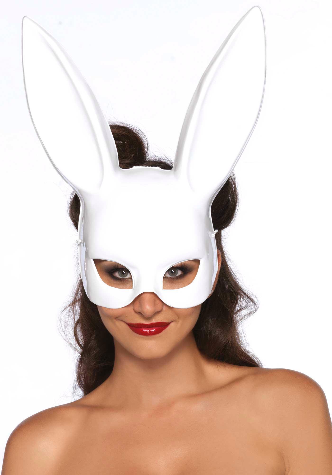 Leg Avenue Masquerade Rabbit Mask White - Maska królicza, Biały ▶️▶️ DYSKRETNIE ▶️ GWARANCJA ▶️ PRZESYŁKA 24h ▶️