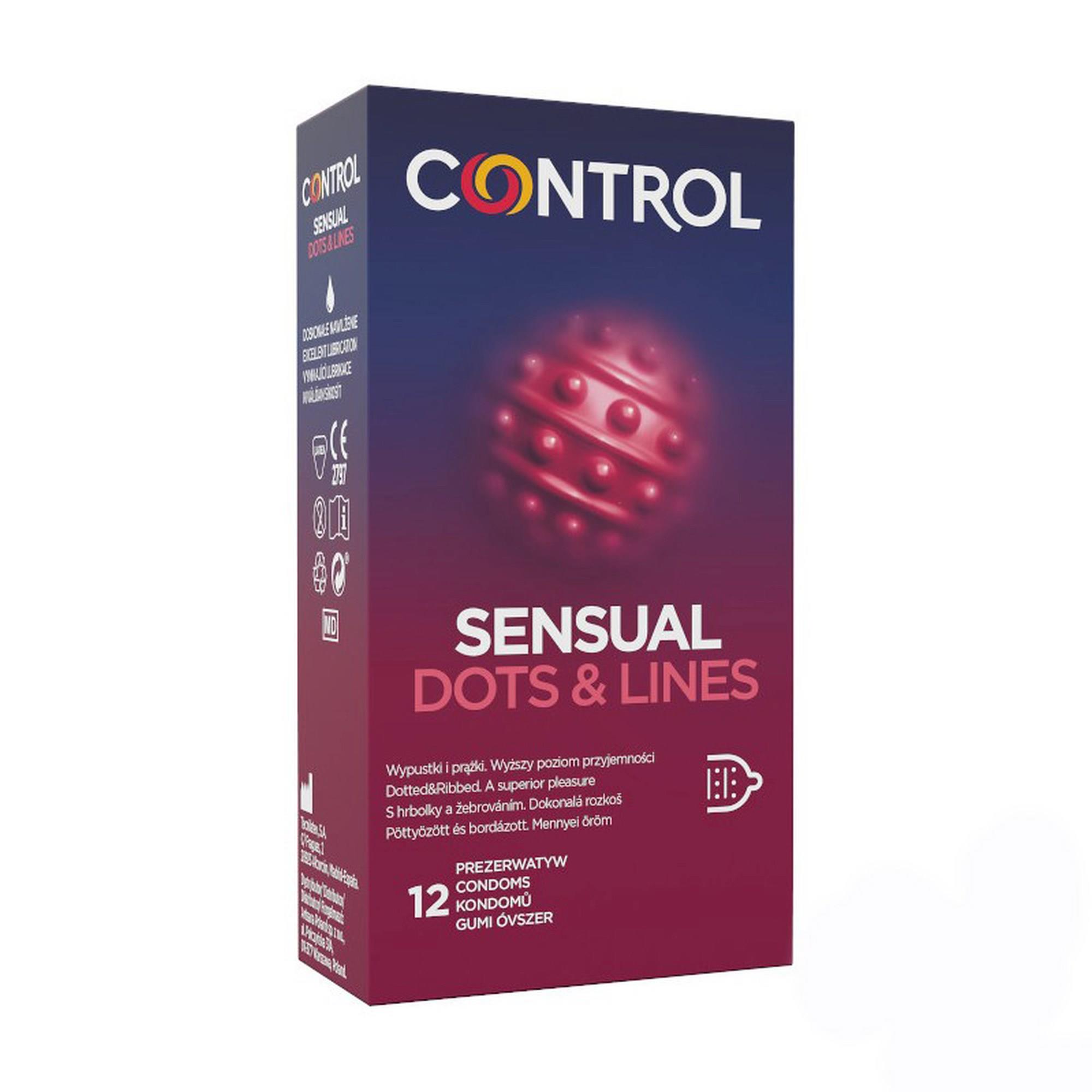 Control Sensual Dots & Lines 12'S - Prezerwatywy z wypustkami ▶️▶️ DYSKRETNIE ▶️ GWARANCJA ▶️ PRZESYŁKA 24h ▶️