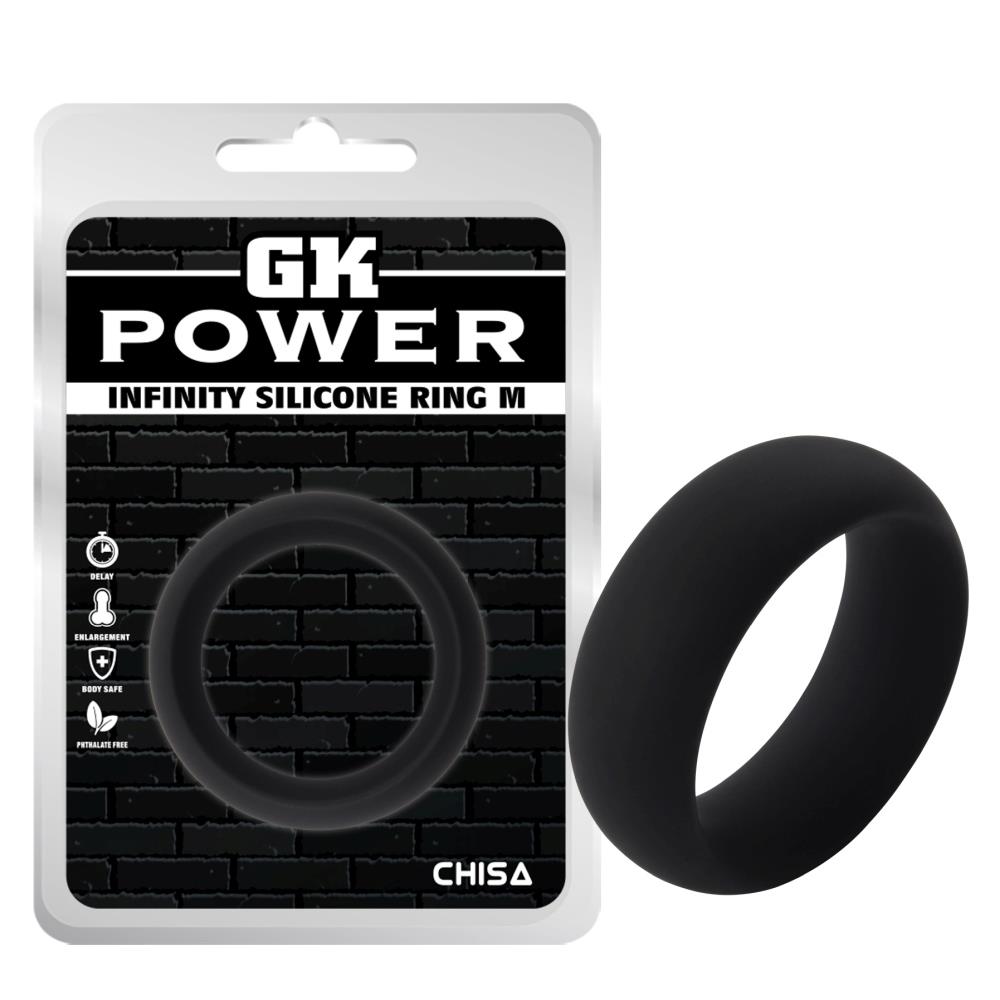 GK Power Infinity Silicone Ring M - Elastyczny pierścień erekcyjny podwójny ▶️▶️ DYSKRETNIE ▶️ GWARANCJA ▶️ PRZESYŁKA 24h ▶️