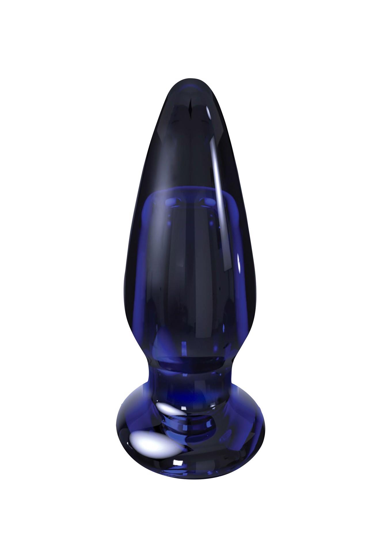 TOYJOY The Shining Glass Buttplug Blue - Szklany korek analny ▶️▶️ DYSKRETNIE ▶️ GWARANCJA ▶️ PRZESYŁKA 24h ▶️