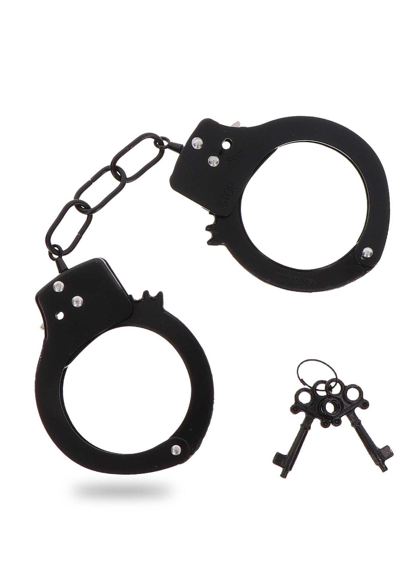 TOYJOY Metal Handcuffs Black - Kajdanki metalowe ▶️▶️ DYSKRETNIE ▶️ GWARANCJA ▶️ PRZESYŁKA 24h ▶️