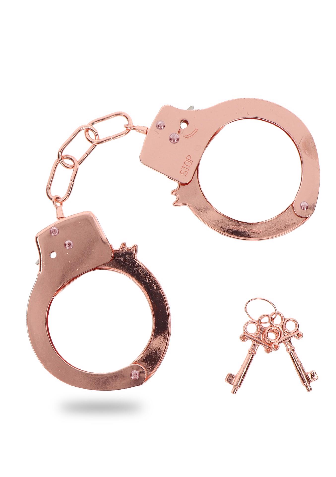 TOYJOY Metal Handcuffs Rose Gold - Kajdanki metalowe ▶️▶️ DYSKRETNIE ▶️ GWARANCJA ▶️ PRZESYŁKA 24h ▶️