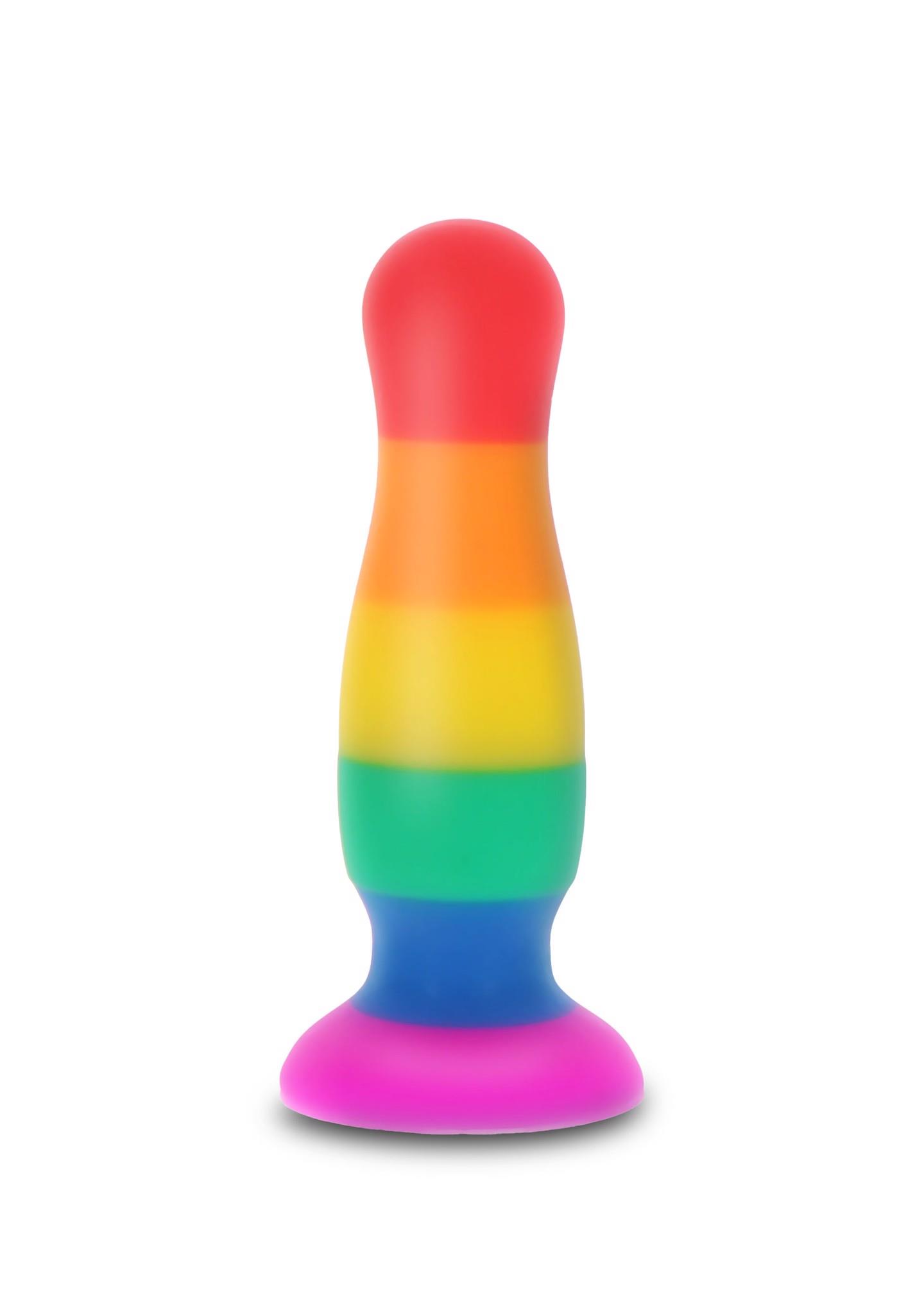 TOYJOY Happy Stuffer Large Rainbow - Dildo klasyczne na przyssawce ▶️▶️ DYSKRETNIE ▶️ GWARANCJA ▶️ PRZESYŁKA 24h ▶️