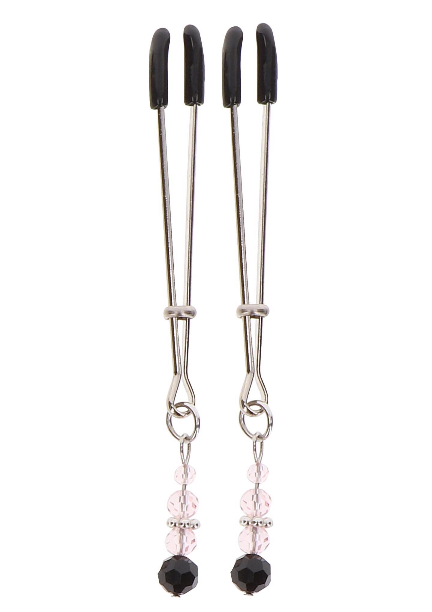 Taboom Tweezers With Beads Silver - Zaciski na sutki ozdobne ⚫ DARMOWA DOSTAWA od 299zł ⚫ DYSKRETNA PRZESYŁKA 24H Z POLSKI ⚫