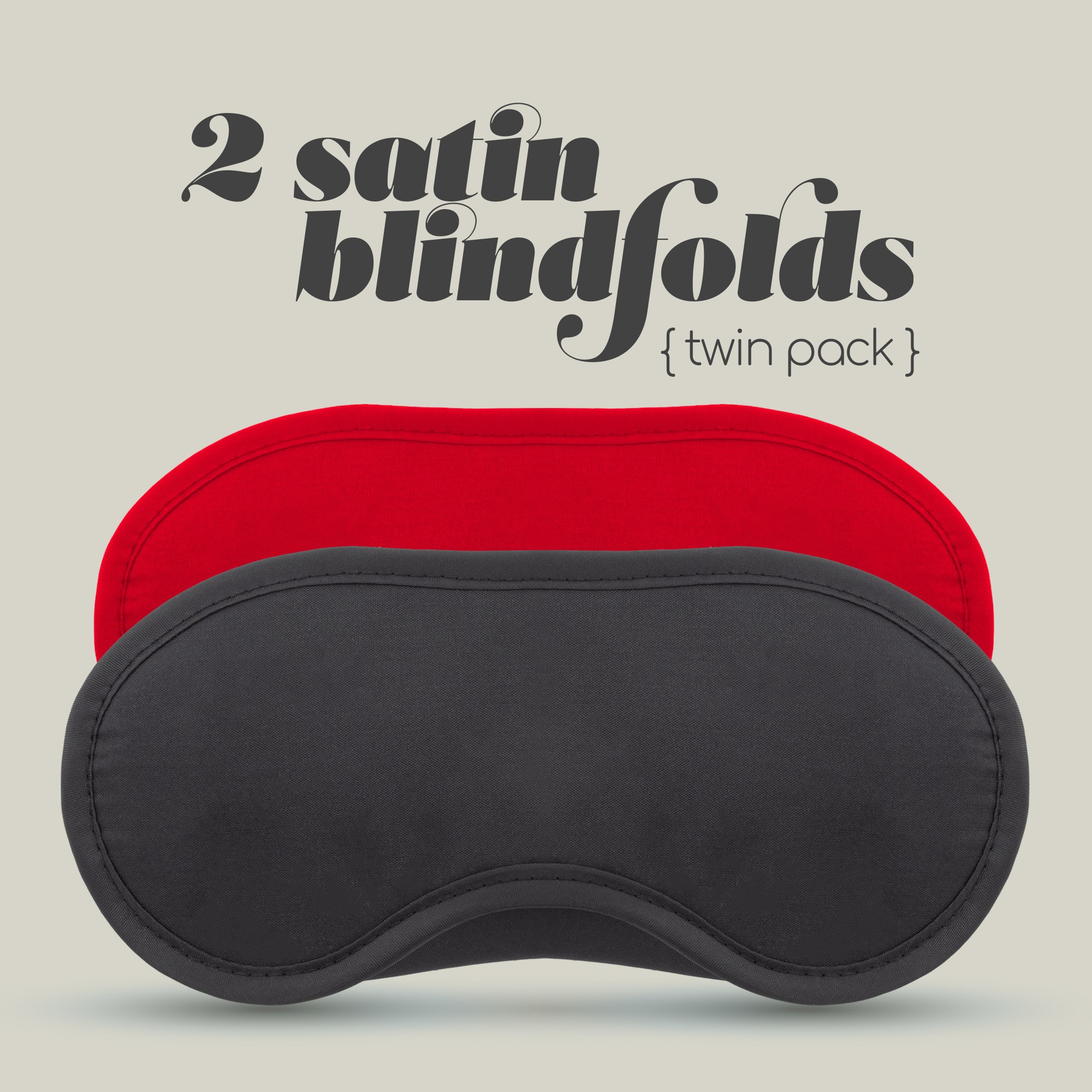 Crushious 2 satin blindfolds - Zestaw dwóch opasek na oczy, Czarna i czerwona ⚫ DARMOWA DOSTAWA od 299zł ⚫ DYSKRETNA PRZESYŁKA 24H Z POLSKI ⚫