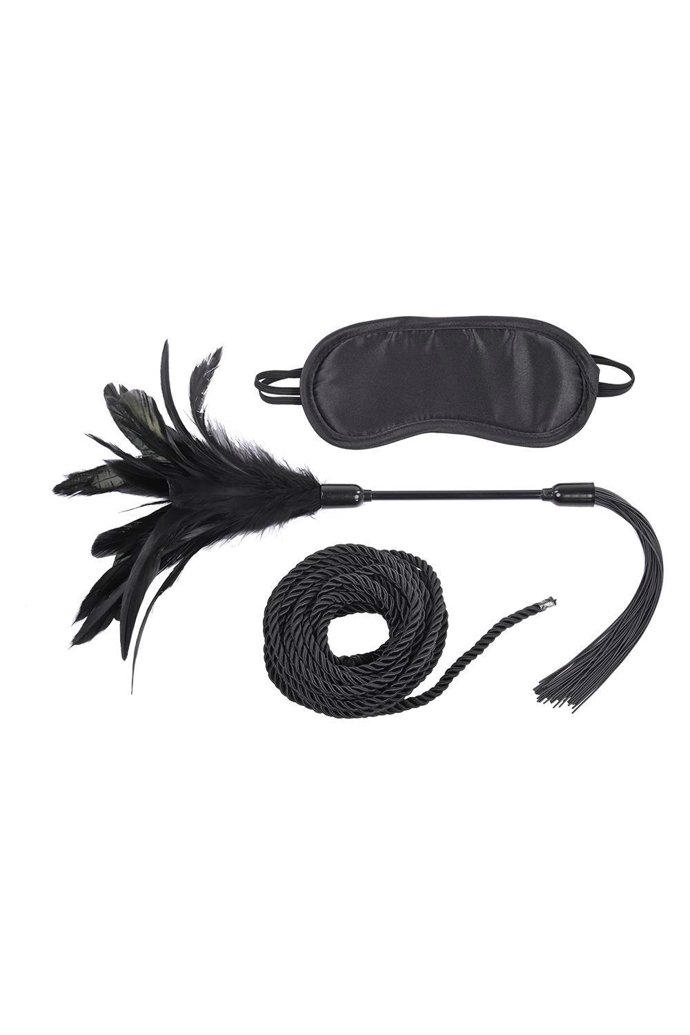 Sportsheets Shadow Tie And Tickle Kit - Zestaw BDSM ▶️▶️ DYSKRETNIE ▶️ GWARANCJA ▶️ PRZESYŁKA 24h ▶️