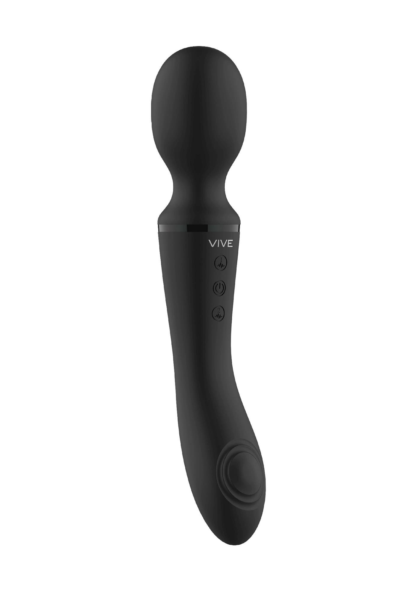 Vive Enora Wand & Vibrator Black - Wibrator wand 2w1 ▶️▶️ DYSKRETNIE ▶️ GWARANCJA ▶️ PRZESYŁKA 24h ▶️