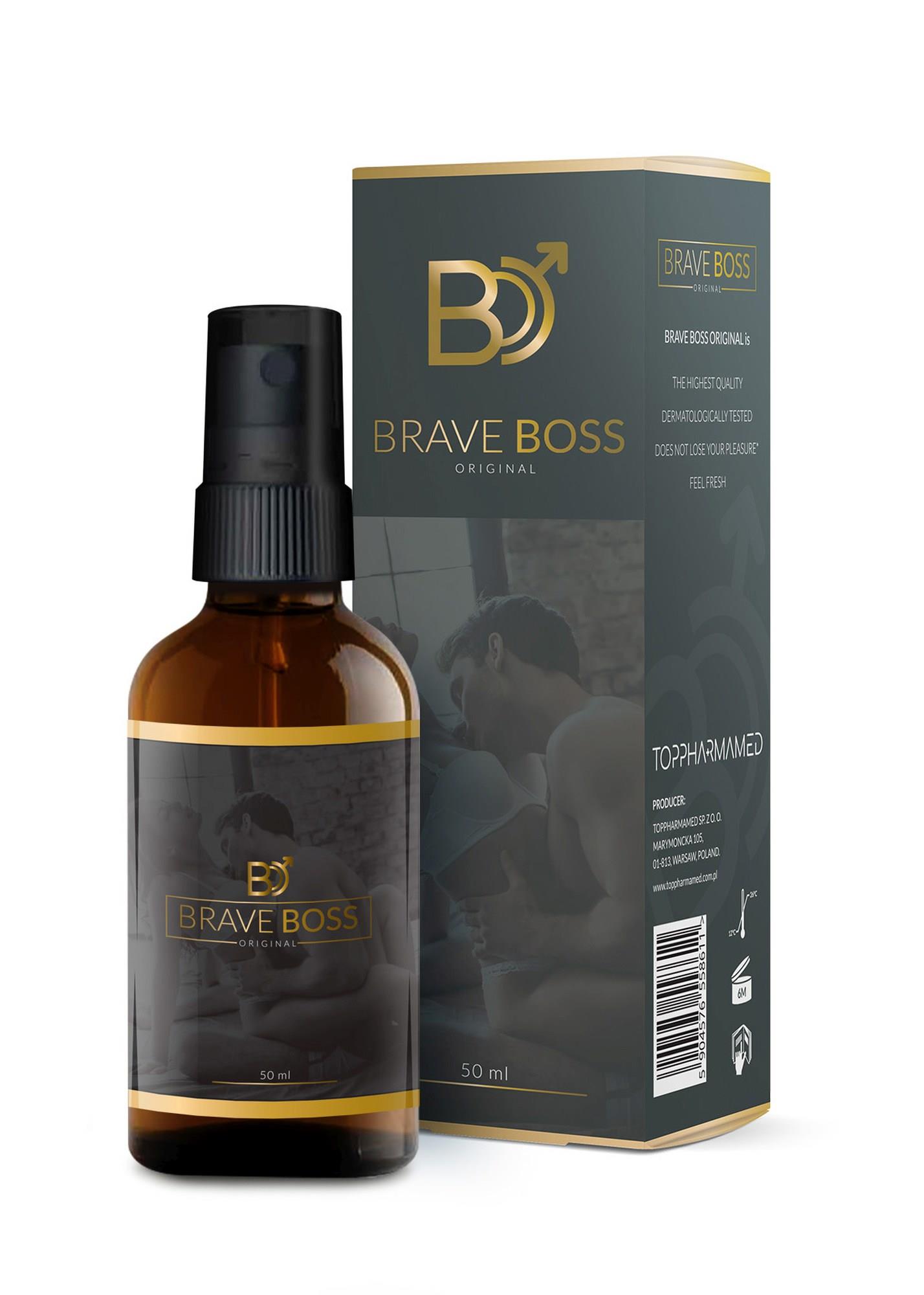 TOPPHARMAMED Brave Boss Original Spray 50 Ml - Spray wydłużający stosunek ▶️▶️ DYSKRETNIE ▶️ GWARANCJA ▶️ PRZESYŁKA 24h ▶️