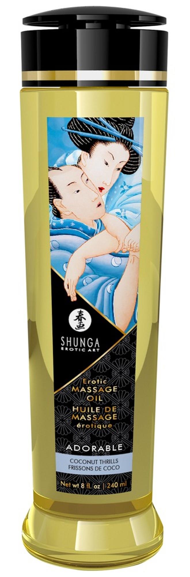 Shunga Massage Oil Adorable Coconut Thrills - Olejek do masażu kokosowy ▶️▶️ DYSKRETNIE ▶️ GWARANCJA ▶️ PRZESYŁKA 24h ▶️