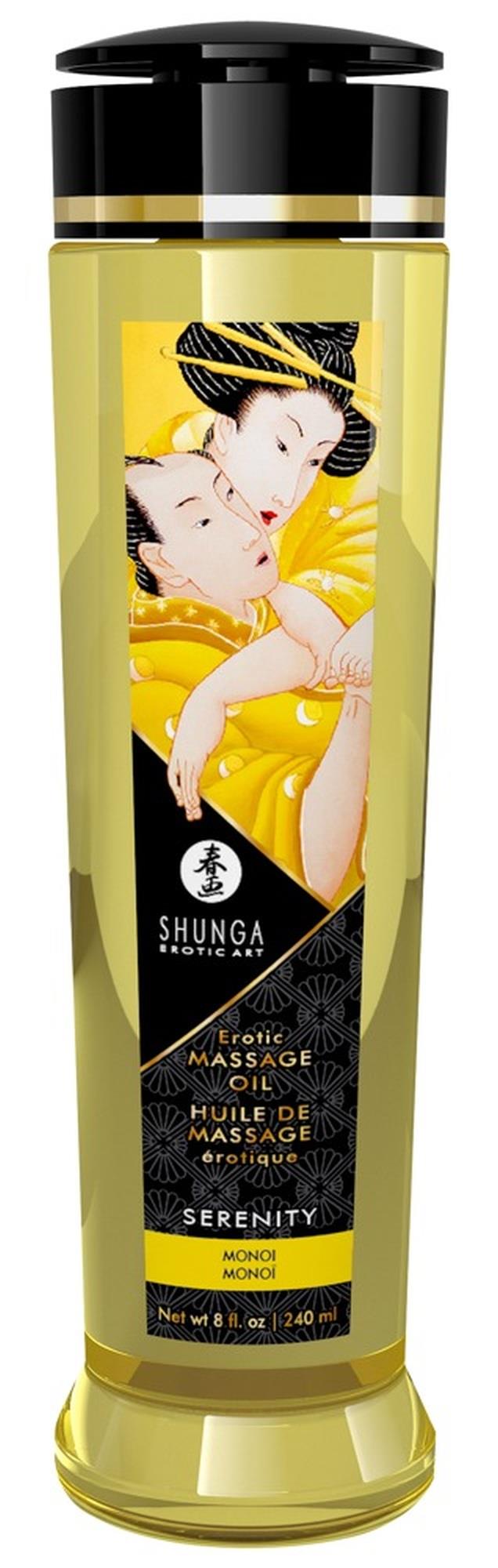 Shunga Massage Oil Serenity Monoi - Olejek do masażu monoi (kwiat gardenii) ▶️▶️ DYSKRETNIE ▶️ GWARANCJA ▶️ PRZESYŁKA 24h ▶️