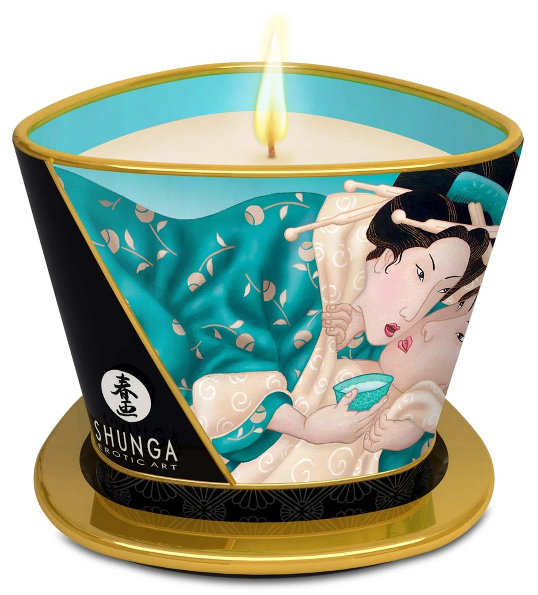 Shunga Massage Candle Island Blossoms - Świeca do masażu - kwiatowy ▶️▶️ DYSKRETNIE ▶️ GWARANCJA ▶️ PRZESYŁKA 24h ▶️