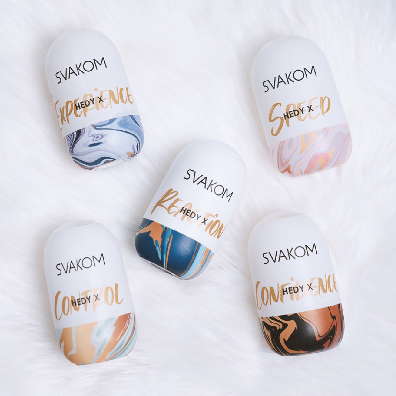 Svakom Hedy X 5 Mixed Textures - Jajeczka do masturbacji zestaw 5 szt ⚫ DARMOWA DOSTAWA od 299zł ⚫ DYSKRETNA PRZESYŁKA 24H Z POLSKI ⚫