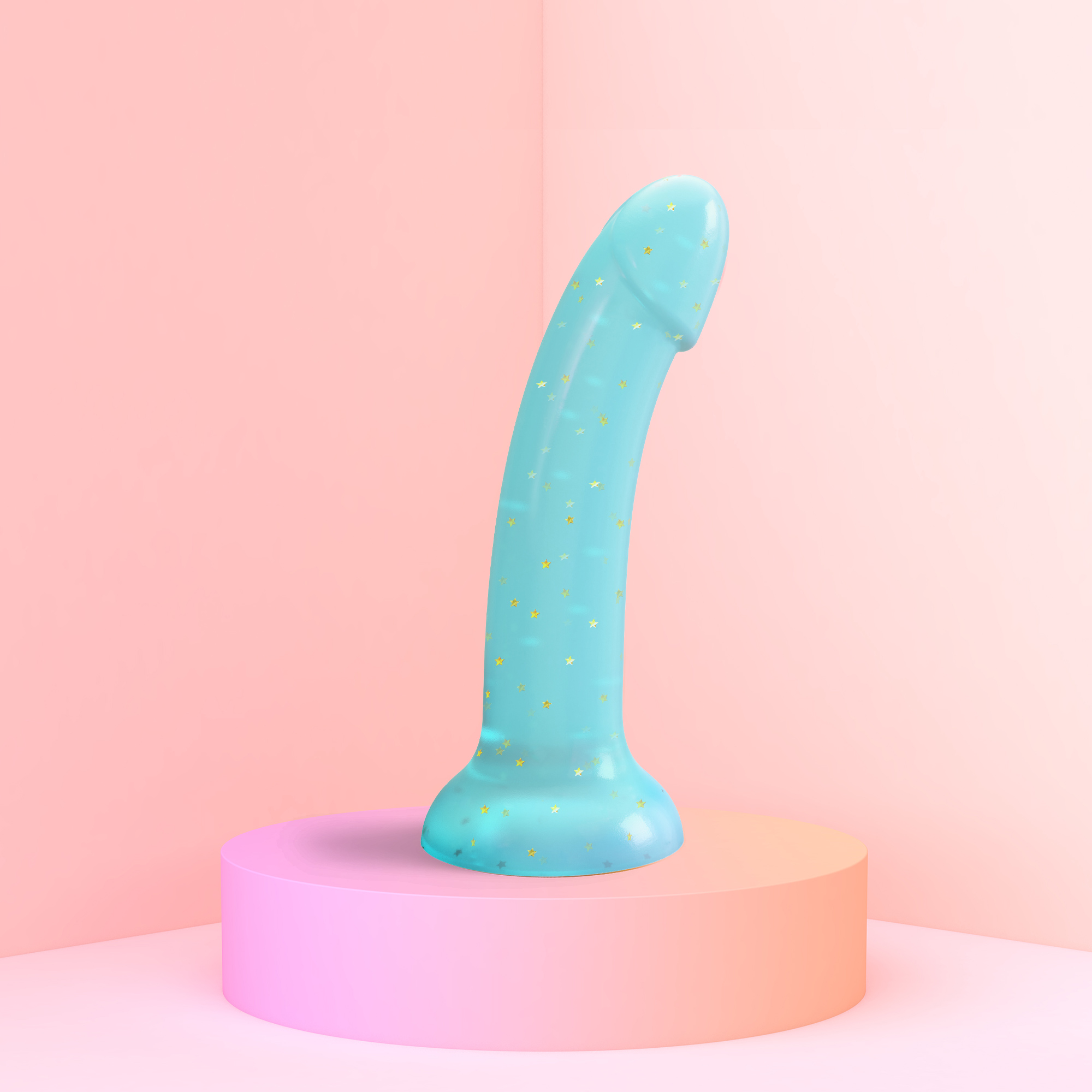 Love to Love Dildolls Nightfall - Dildo klasyczne z przyssawką, niebieskie z małymi gwiazdkami ▶️▶️ DYSKRETNIE ▶️ GWARANCJA ▶️ PRZESYŁKA 24h ▶️