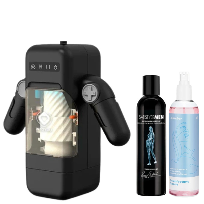 Zestaw Intoyou Elon - Masturbator Interaktywny + lubrykant + spray dezynfekujący ⚫ DARMOWA DOSTAWA od 299zł ⚫ DYSKRETNA PRZESYŁKA 24H Z POLSKI ⚫