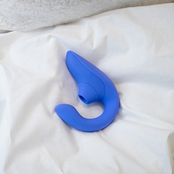 Womanizer Blend - Wibrator króliczek z podwójną stymulacją, niebieski ▶️▶️ DYSKRETNIE ▶️ GWARANCJA ▶️ PRZESYŁKA 24h ▶️