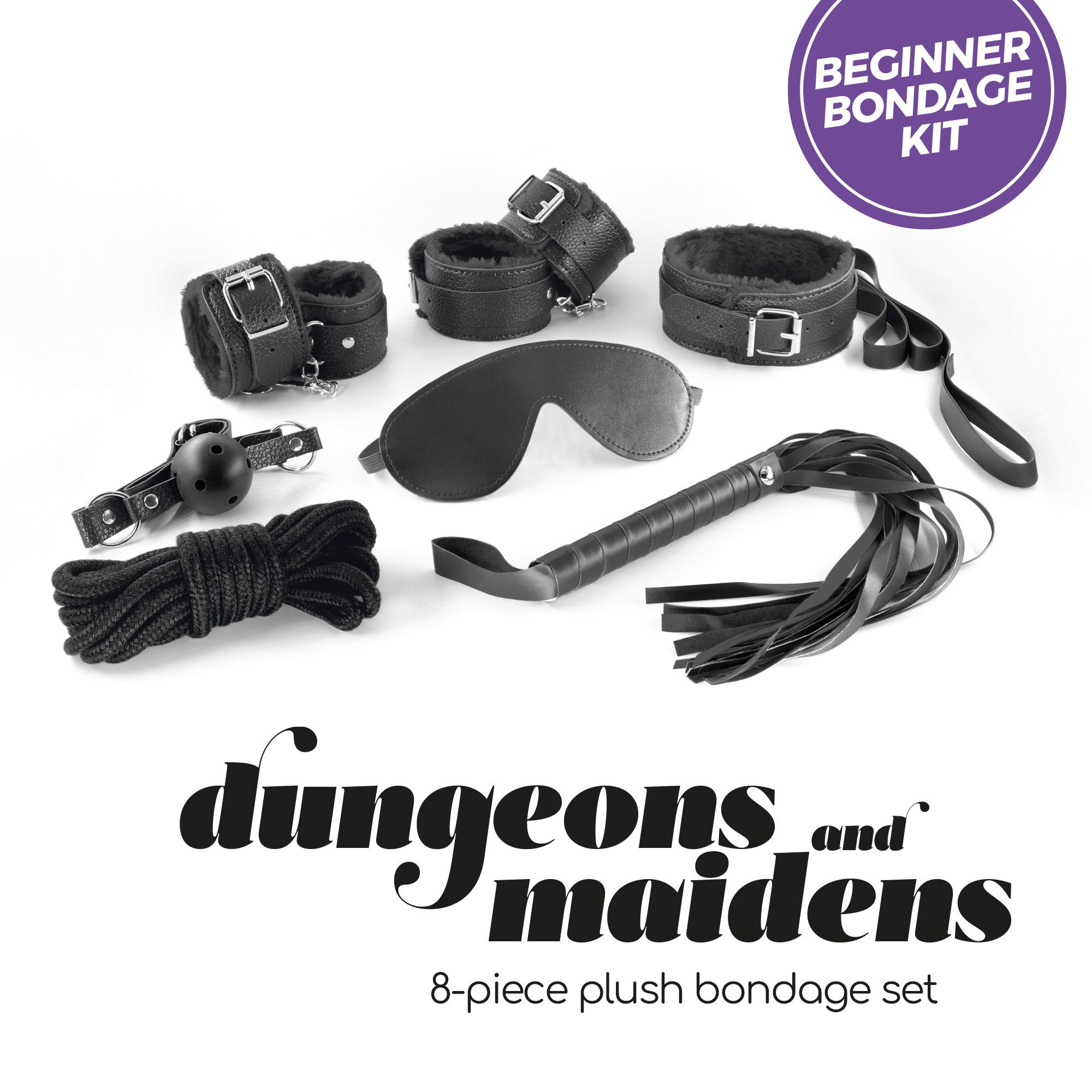 Crushious Dungeons & Maidens - Zestaw BDSM, Czarny ⚫ DARMOWA DOSTAWA od 299zł ⚫ DYSKRETNA PRZESYŁKA 24H Z POLSKI ⚫