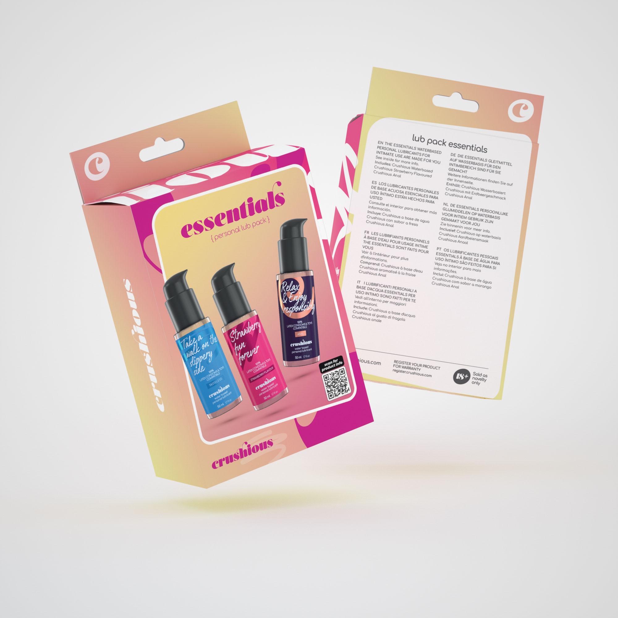 Crushious Essentials - Zestaw 3 lubrykantów ⚫ DARMOWA DOSTAWA od 299zł ⚫ DYSKRETNA PRZESYŁKA 24H Z POLSKI ⚫