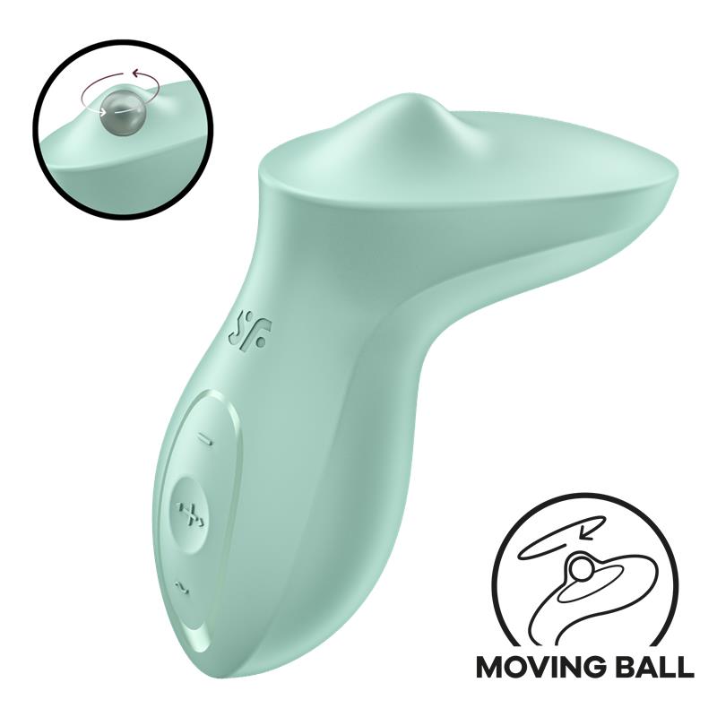 Satisfyer Exciterrr Mint - Wibrator typu Lay-On, z ruchomą kulką stymulującą łechtaczkę ▶️▶️ DYSKRETNIE ▶️ GWARANCJA ▶️ PRZESYŁKA 24h ▶️