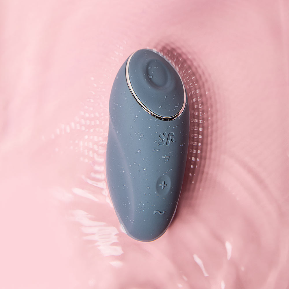 Satisfyer Tap & Climax 1 Blue - Grey - Wibrator łechtaczkowy, Niebiesko - Szary ▶️▶️ DYSKRETNIE ▶️ GWARANCJA ▶️ PRZESYŁKA 24h ▶️