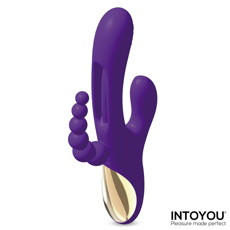 Intoyou Triya Vibe - Wibrator króliczek, do potrójnej stymulacji z ruchomym języczkiem ▶️▶️ DYSKRETNIE ▶️ GWARANCJA ▶️ PRZESYŁKA 24h ▶️