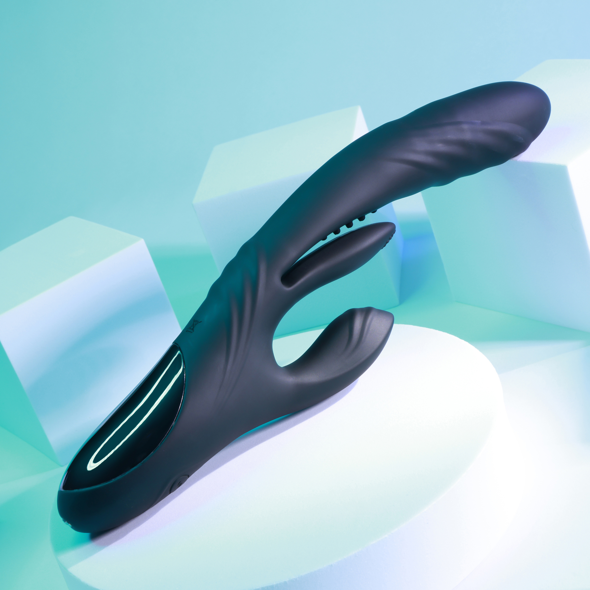 Playboy Rapid Rabbit - Wibrator króliczek z funkcją pulsacji z dodatkowym masażerem ⚫ DARMOWA DOSTAWA od 299zł ⚫ DYSKRETNA PRZESYŁKA 24H Z POLSKI ⚫