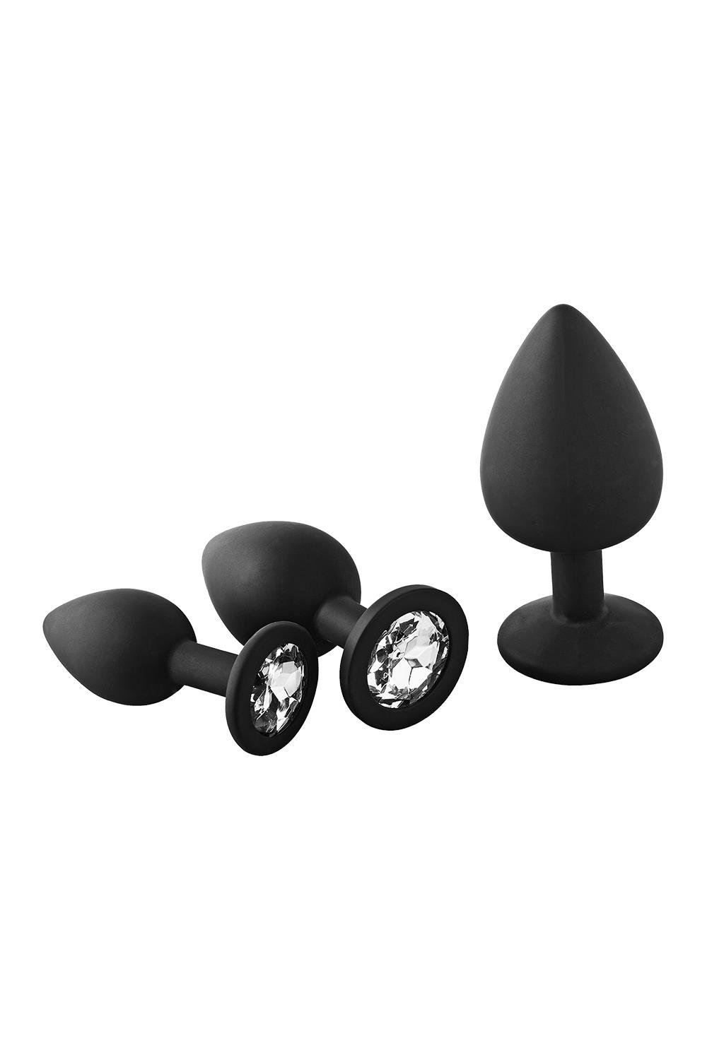 Dream toys Anal training kit - Zestaw korków analnych z diamentem ⚫ DARMOWA DOSTAWA od 299zł ⚫ DYSKRETNA PRZESYŁKA 24H Z POLSKI ⚫