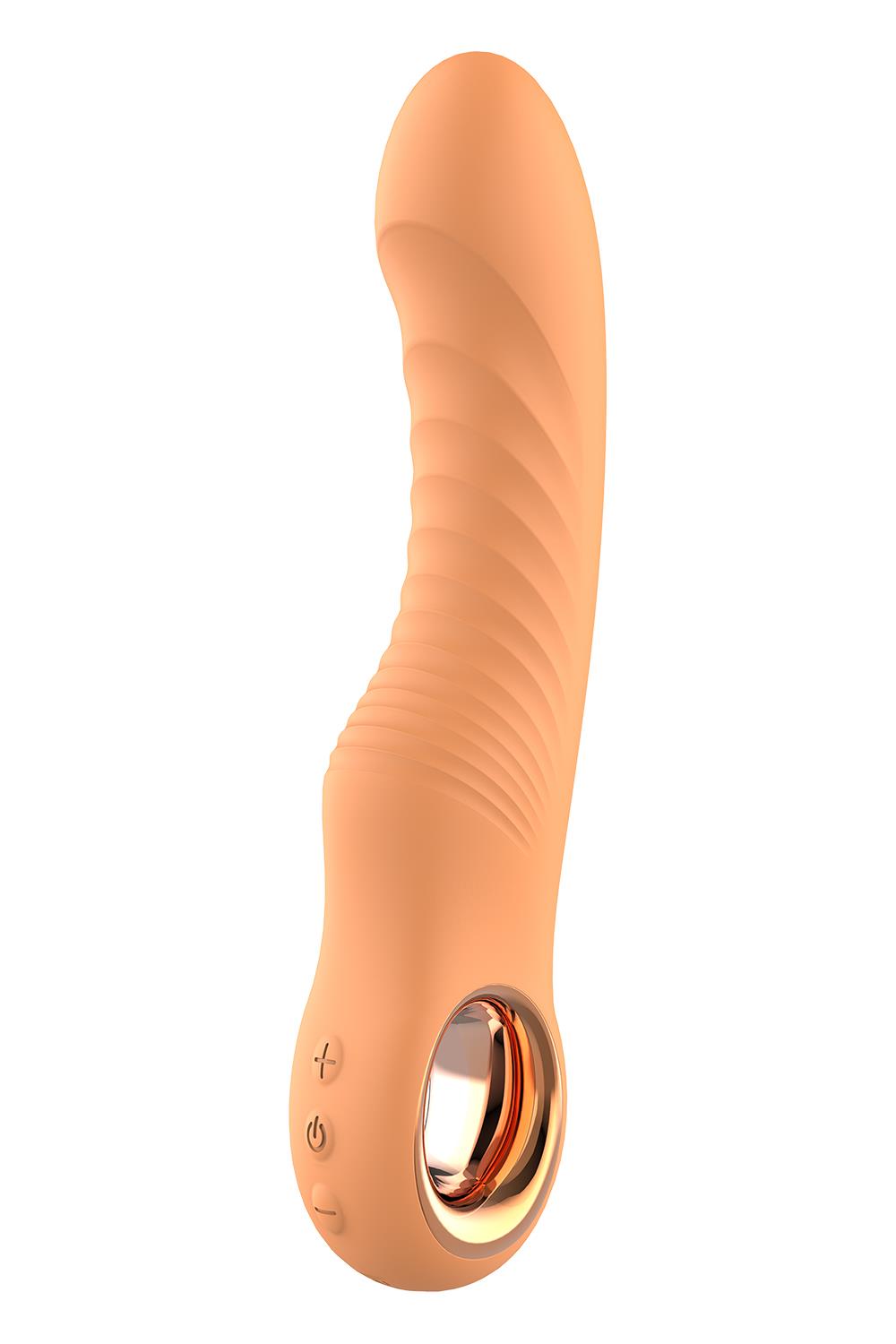 Dream toys Glam Flexible Ribbed Vibe - Elastyczny Wibrator klasyczny ⚫ DARMOWA DOSTAWA od 299zł ⚫ DYSKRETNA PRZESYŁKA 24H Z POLSKI ⚫