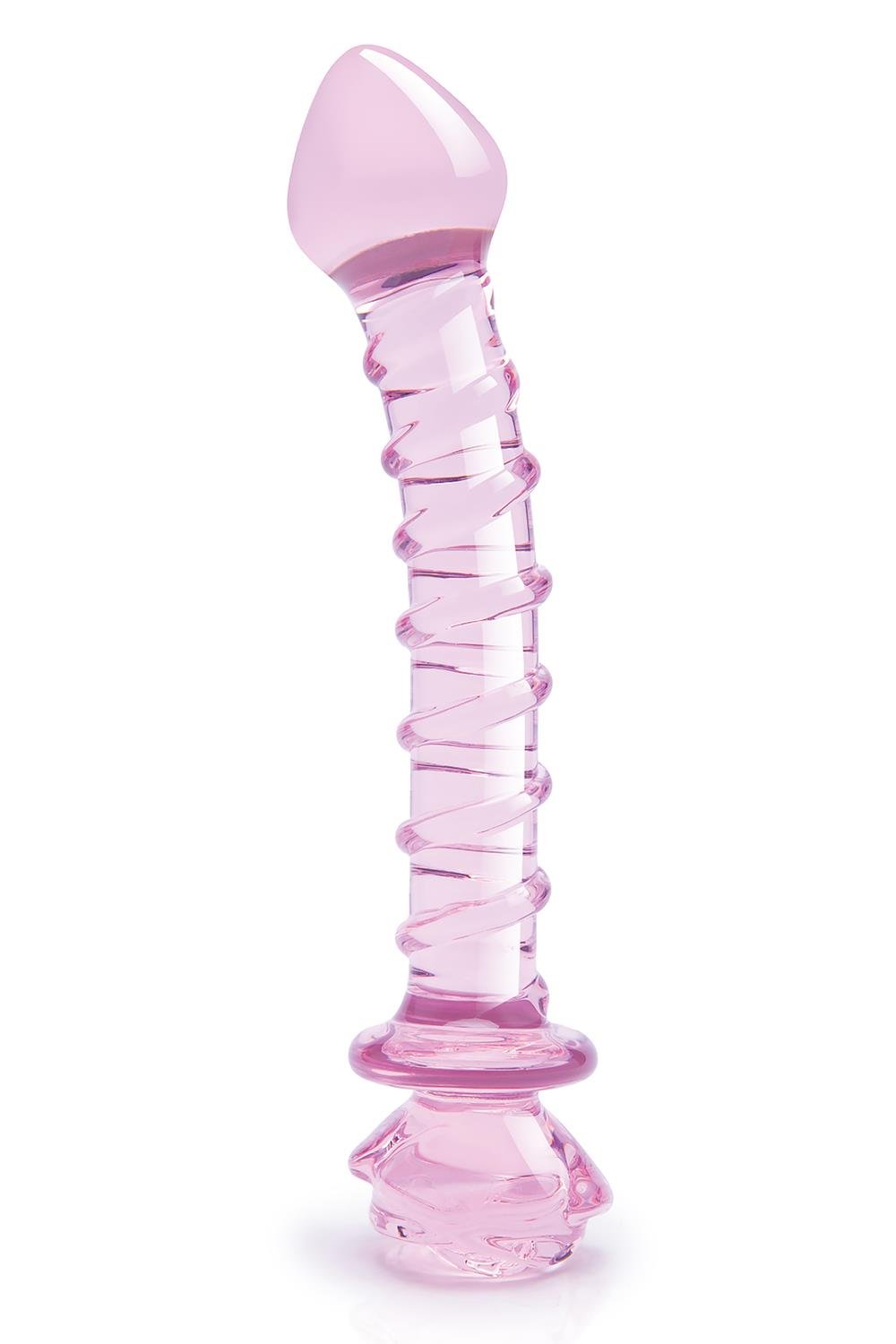 Dream toys Glaze Glass Rosebud Spiral - Szklane dildo ⚫ DARMOWA DOSTAWA od 299zł ⚫ DYSKRETNA PRZESYŁKA 24H Z POLSKI ⚫