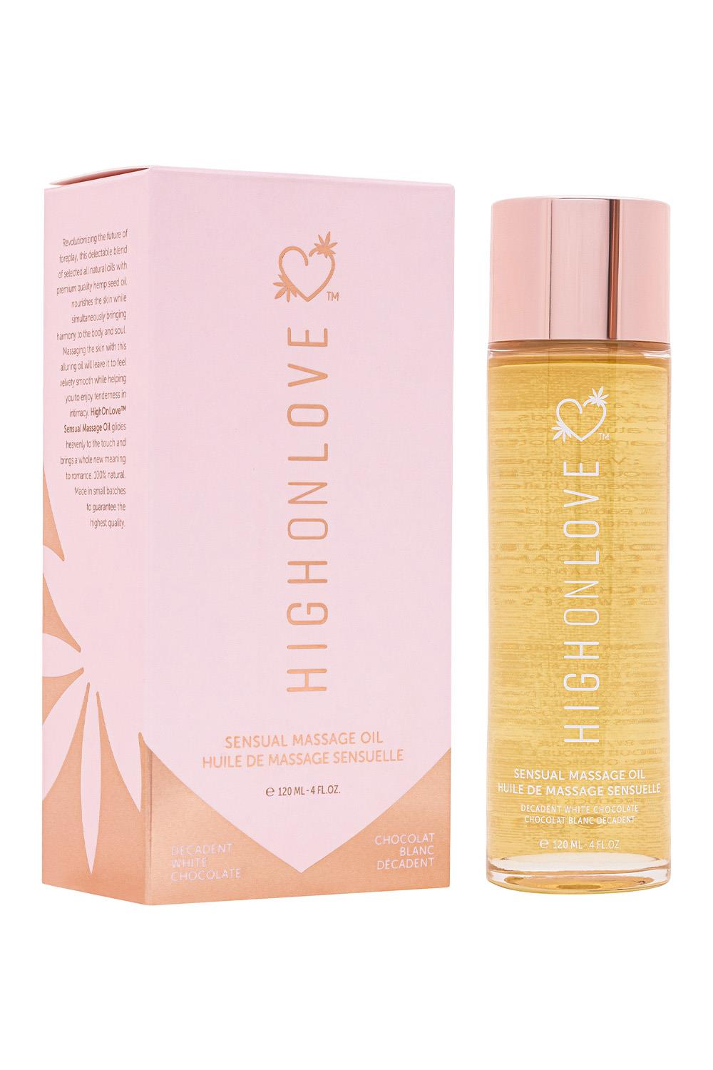 High on love Massage Oil 120Ml - Olejek do masażu, Biała czekolada ⚫ DARMOWA DOSTAWA od 299zł ⚫ DYSKRETNA PRZESYŁKA 24H Z POLSKI ⚫