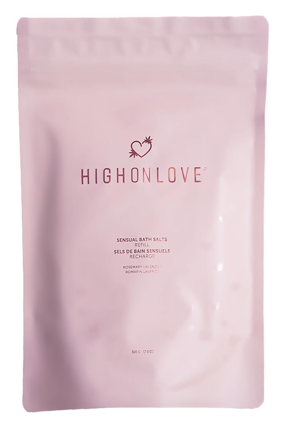 High on Love Sensual Bath Salts 500G - Sól do kąpieli, pąki róż i olej konopny ⚫ DARMOWA DOSTAWA od 299zł ⚫ DYSKRETNA PRZESYŁKA 24H Z POLSKI ⚫