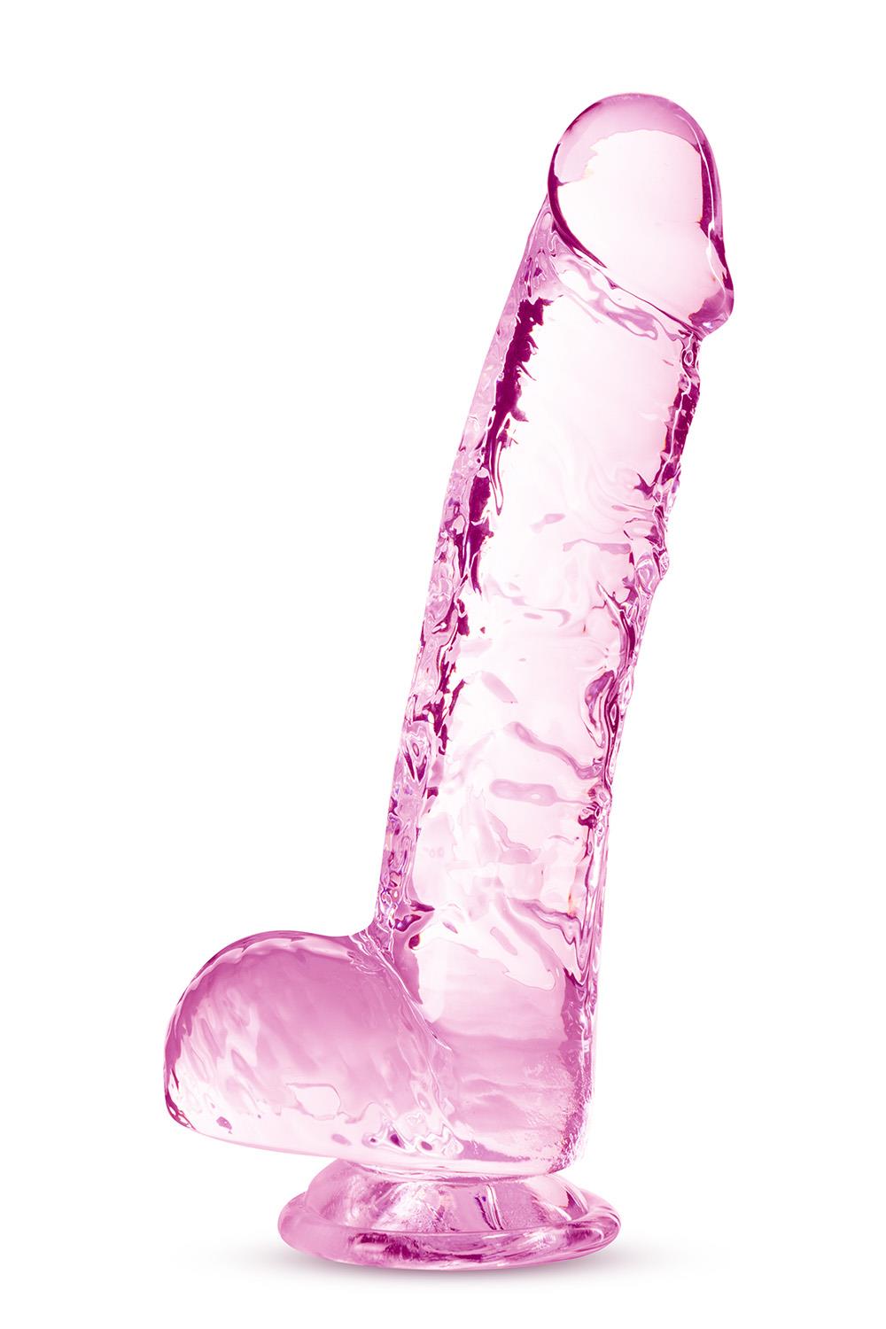 Blush 6 Inch Crystalline Dildo Rose - Dildo Klasyczne z przyssawką, różowe ⚫ DARMOWA DOSTAWA od 299zł ⚫ DYSKRETNA PRZESYŁKA 24H Z POLSKI ⚫