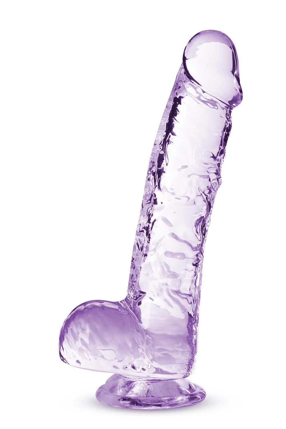 Blush 6 Inch Crystalline Dildo Rose - Dildo Klasyczne z przyssawką, fioletowe ⚫ DARMOWA DOSTAWA od 299zł ⚫ DYSKRETNA PRZESYŁKA 24H Z POLSKI ⚫