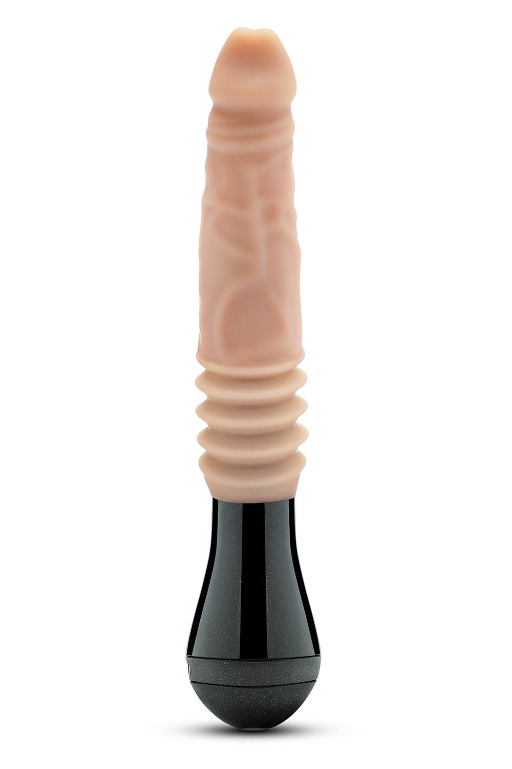 Blush Dr. Skin Silicone Dr. Knight Thrusting Gyrating - Dildo wibrujące z funkcją pulsacji i wirowania
