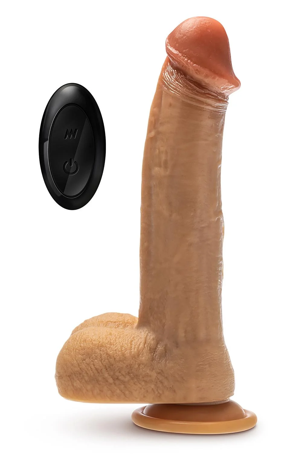 Blush Dr. Skin Silicone Dr. Phillips 8.5 Inch - Dildo wibrujące z funkcją pulsacji z przyssawką, sterowane pilotem