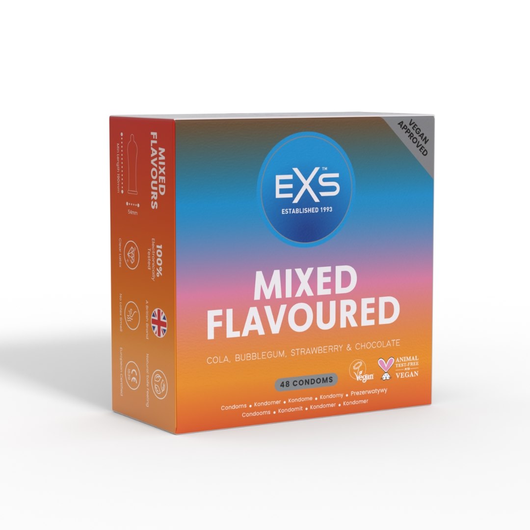 EXS Mix Flavoured - prezerwatywy, 48 szt ⚫ DARMOWA DOSTAWA od 299zł ⚫ DYSKRETNA PRZESYŁKA 24H Z POLSKI ⚫