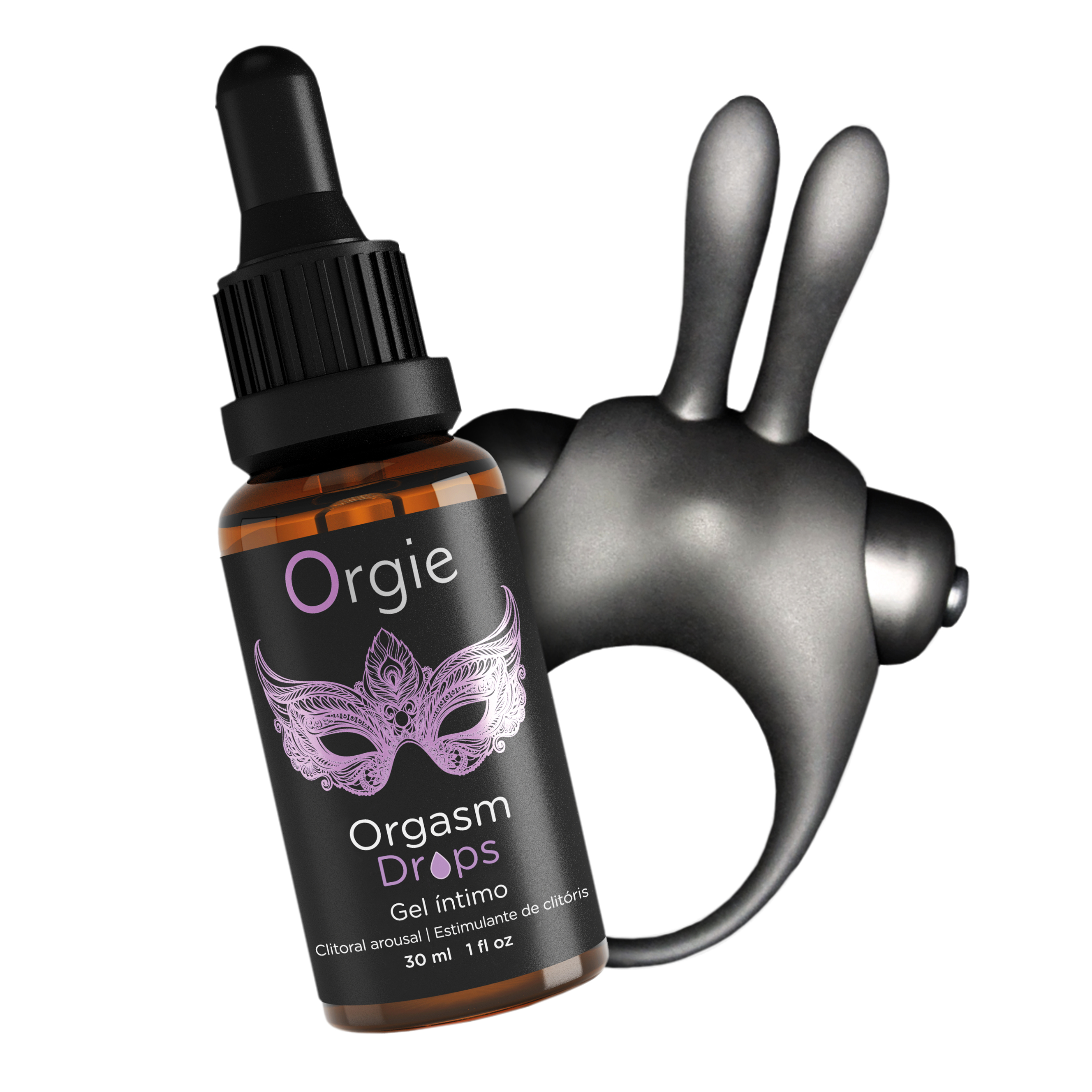 Orgie Orgasmic Bunny - Zestaw pierścień erekcyjny z olejkiem stymulującym ⚫ DARMOWA DOSTAWA od 299zł ⚫ DYSKRETNA PRZESYŁKA 24H Z POLSKI ⚫