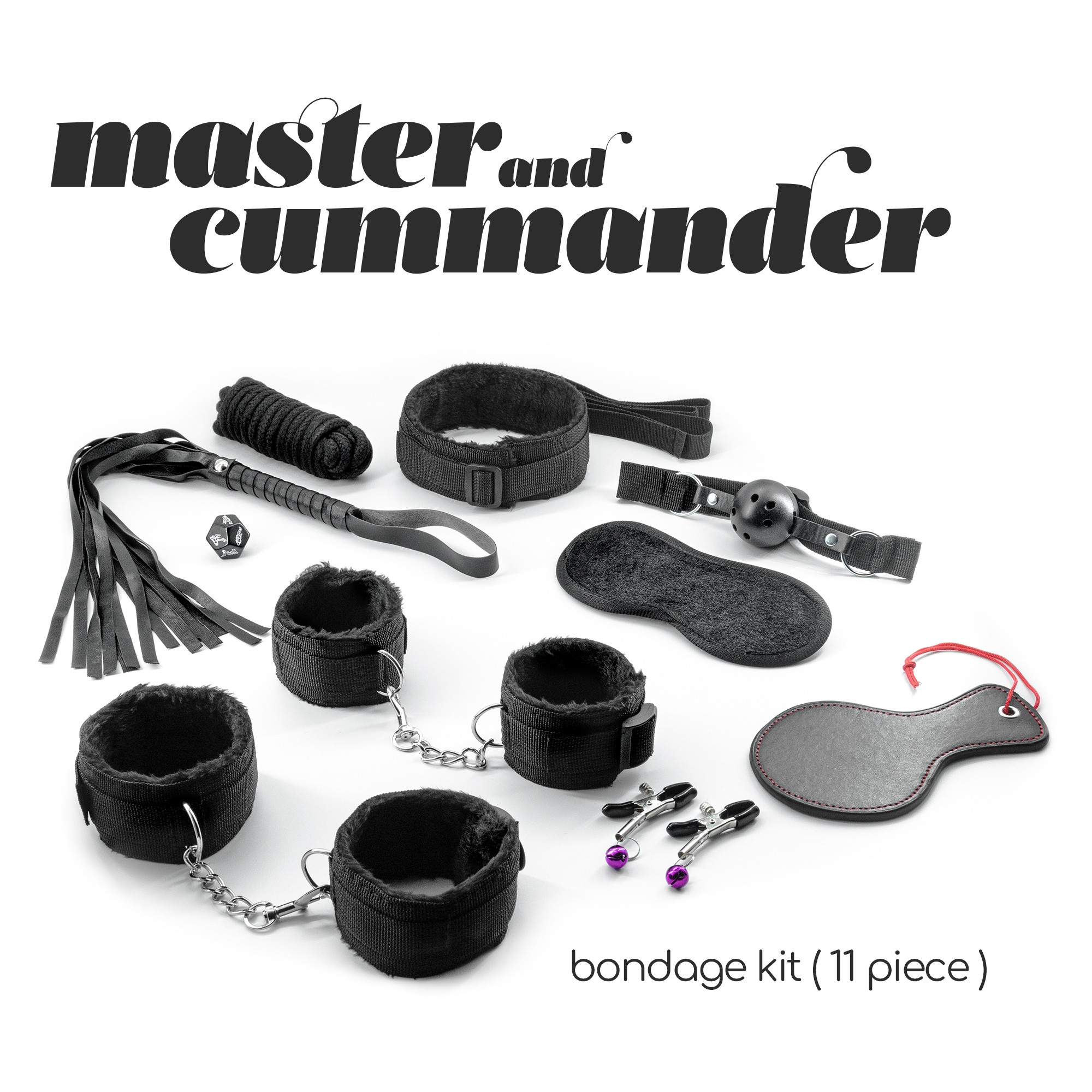 Crushious Master & Cummander - Zestaw BDSM, czarny ⚫ DARMOWA DOSTAWA od 299zł ⚫ DYSKRETNA PRZESYŁKA 24H Z POLSKI ⚫