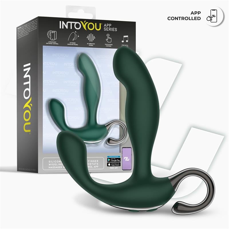 Intoyou App Series Greeny Wiggling - Wibrujący masażer prostaty sterowany aplikacją ⚫ DARMOWA DOSTAWA od 299zł ⚫ DYSKRETNA PRZESYŁKA 24H Z POLSKI ⚫