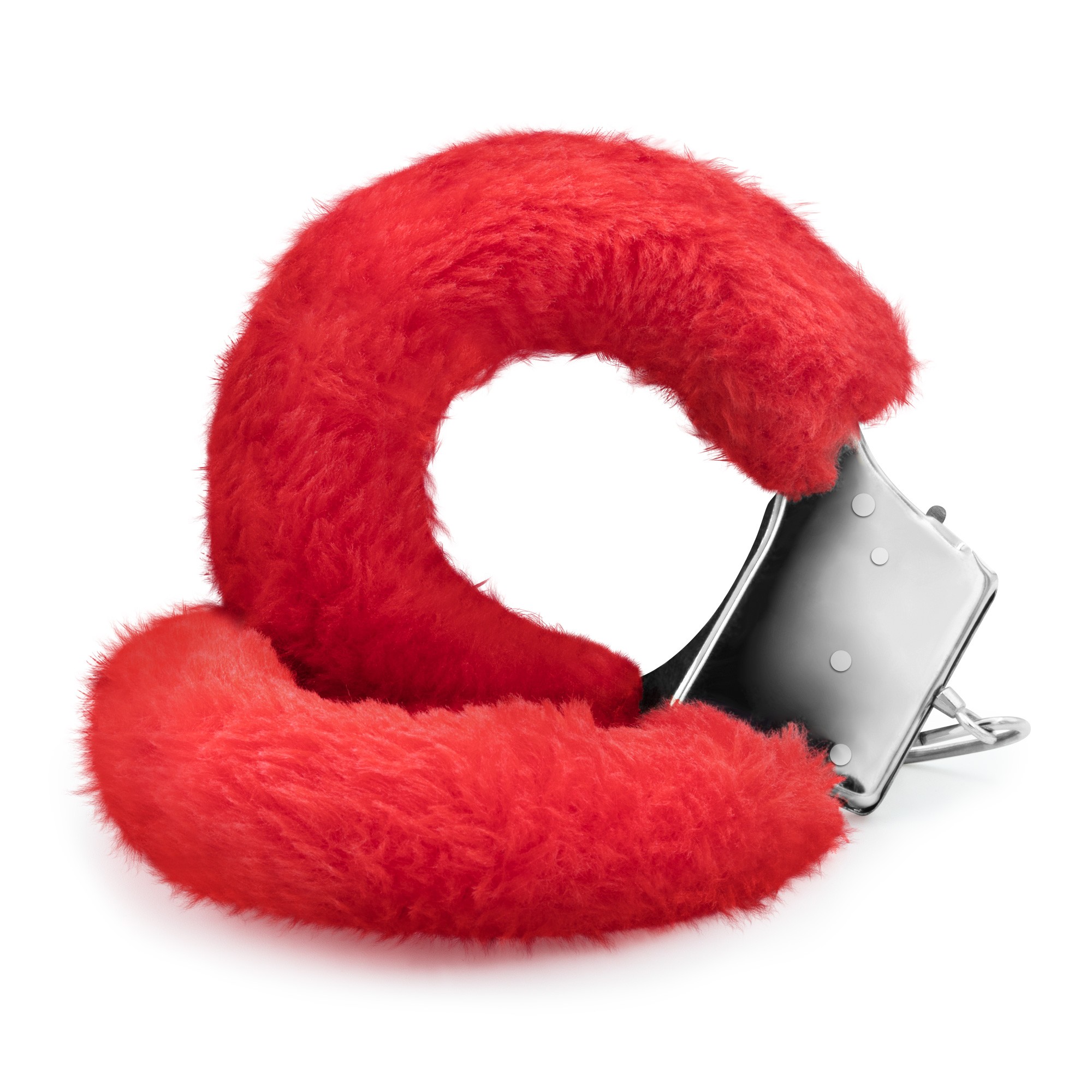 Crushious Love Cuffs red - kajdanki z futerkiem, czerwone ⚫ DARMOWA DOSTAWA od 299zł ⚫ DYSKRETNA PRZESYŁKA 24H Z POLSKI ⚫