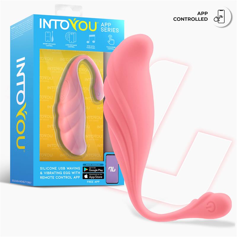 Intoyou App Series Waving - Wibrujące jajeczko z funkcją oscylacji, sterowane aplikacją