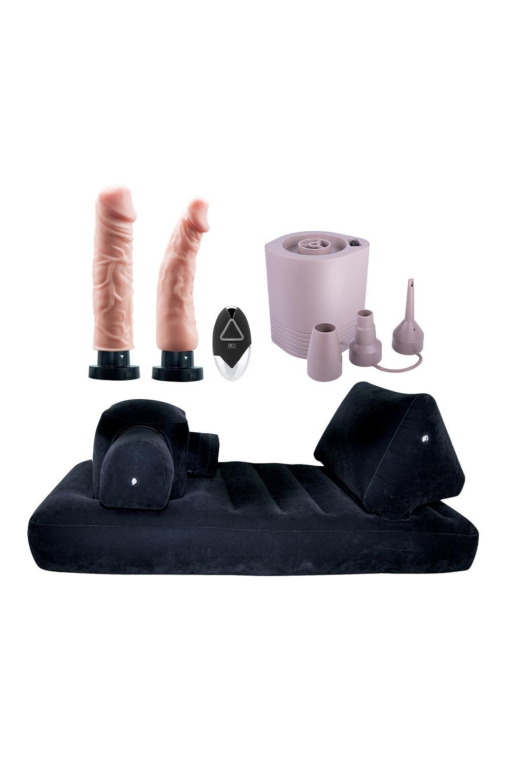 NMC Premium Inflatable Bed - Poduszka do seksu z pulsującymi dildami ⚫ DARMOWA DOSTAWA od 299zł ⚫ DYSKRETNA PRZESYŁKA 24H Z POLSKI ⚫