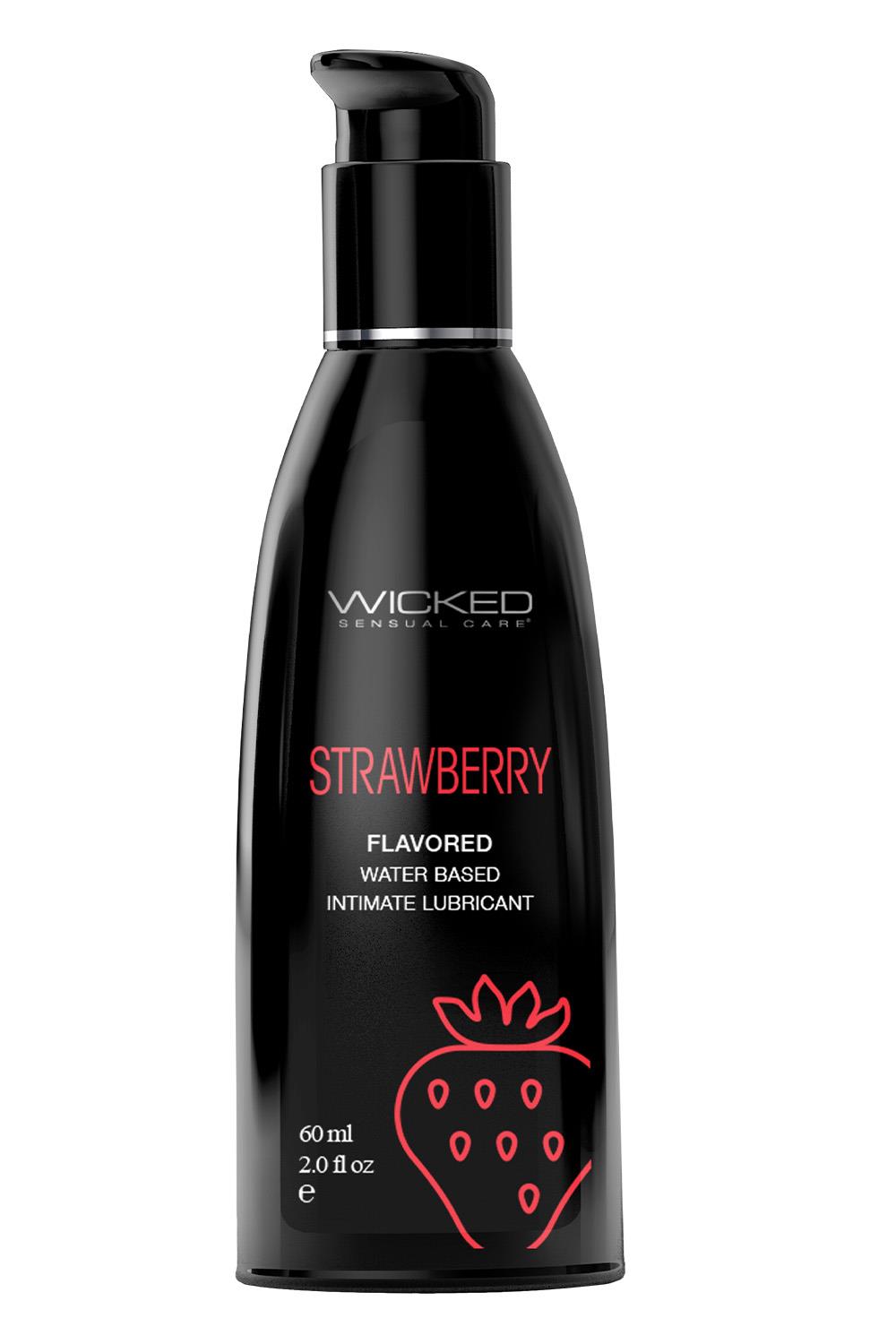 Wicked Sensual Care Strawberry - Lubrykant truskawowy, 60 ml ⚫ DARMOWA DOSTAWA od 299zł ⚫ DYSKRETNA PRZESYŁKA 24H Z POLSKI ⚫