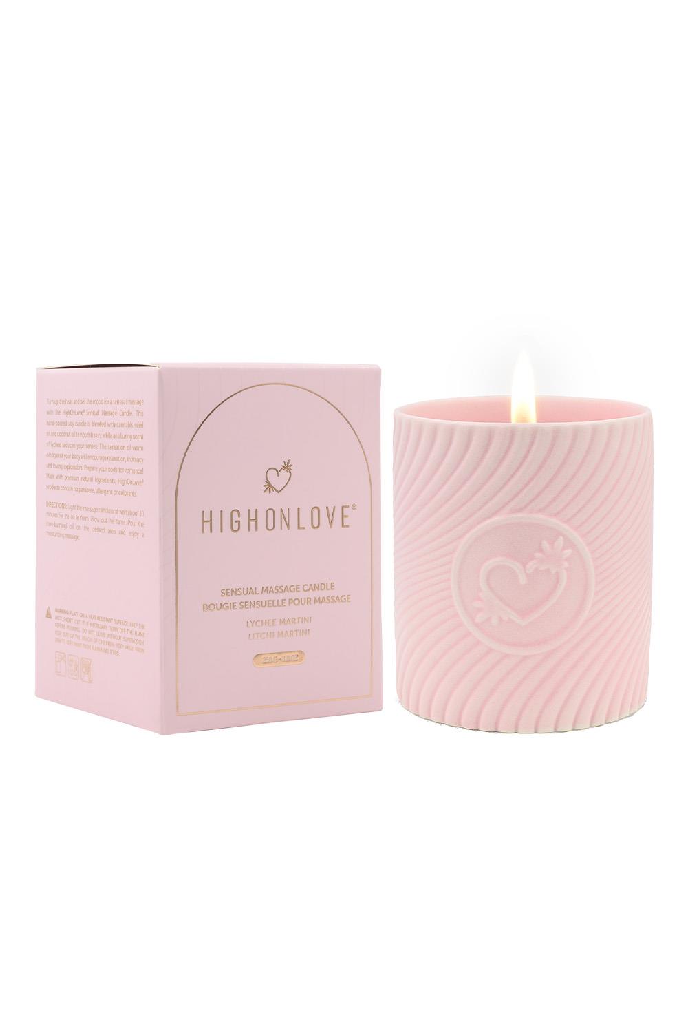 High on Love Massage Candle Litchi Martini - Świeca do masażu, 220 ml ⚫ DARMOWA DOSTAWA od 299zł ⚫ DYSKRETNA PRZESYŁKA 24H Z POLSKI ⚫