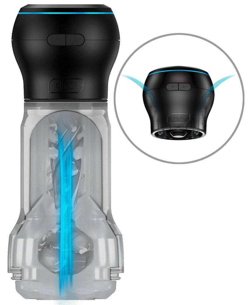 Kiiroo PowerBlow + Feel Pocket Stroker crystal - Interaktywny Masturbator z nakładką ssącą
