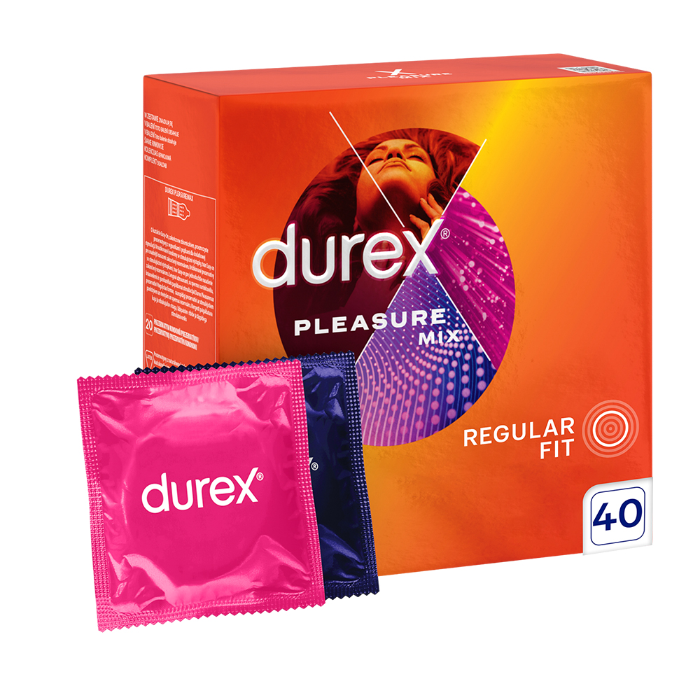 Durex Pleasure Mix - Zestaw prezerwatyw, 40 szt ⚫ DARMOWA DOSTAWA od 299zł ⚫ DYSKRETNA PRZESYŁKA 24H Z POLSKI ⚫