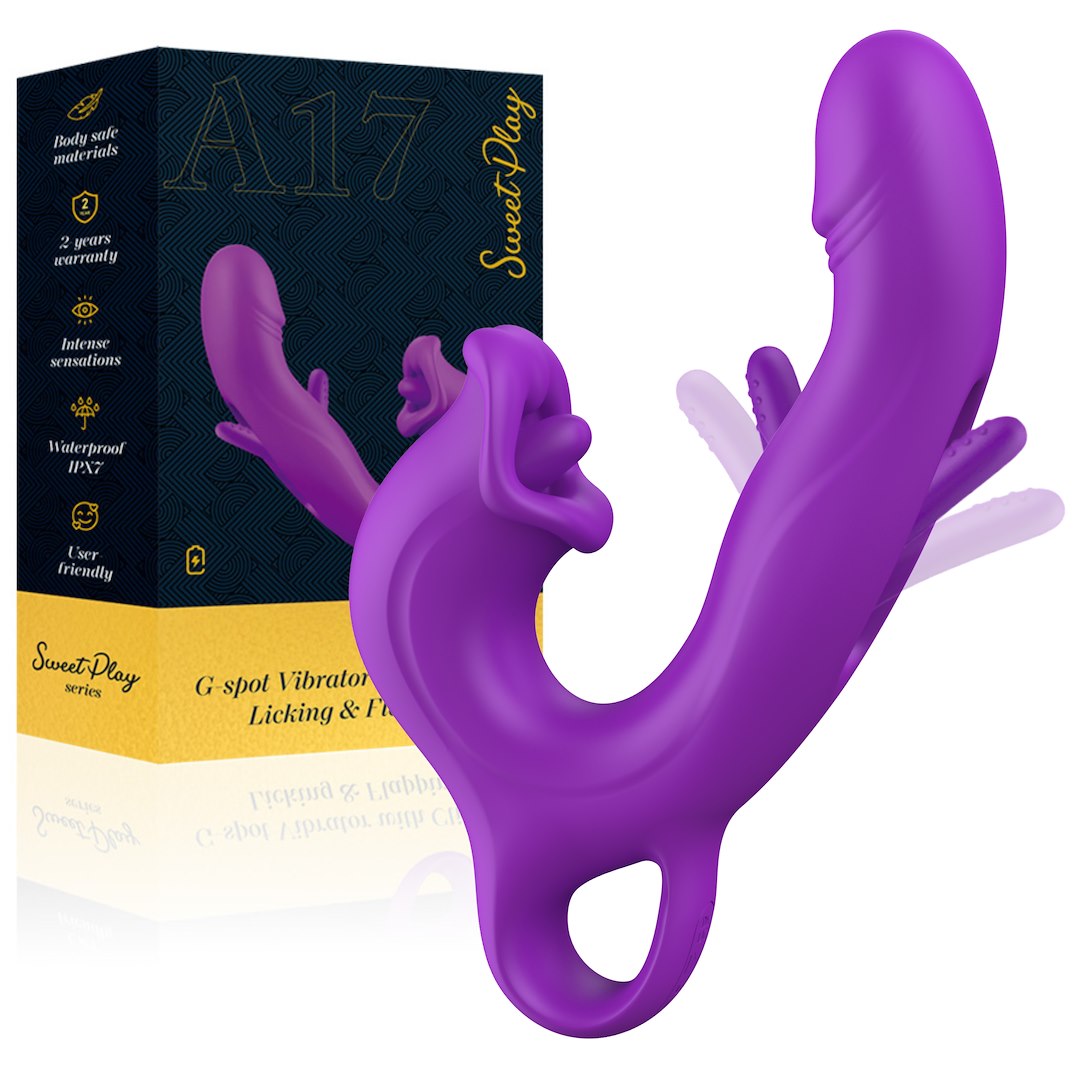 Erospace Sweet Play A17 - Wibrator króliczek flapping i symulacją seksu oralnego ⚫ DODATKOWE -10% ZNIŻKI Z KODEM: 